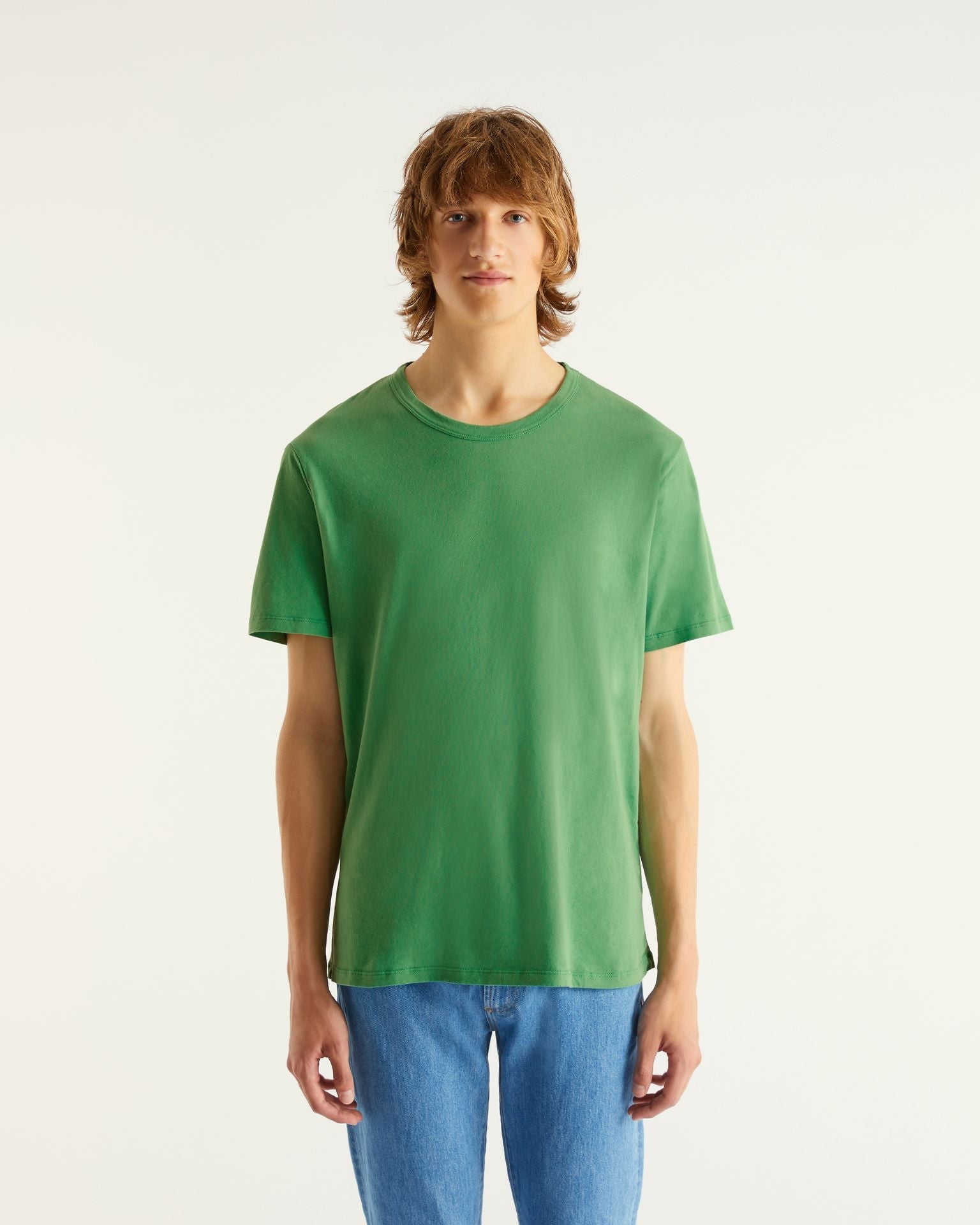 T-shirt à col rond et manches courtes - Olive Green