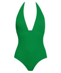 Maillot une pièce triangle Gabardine - Green