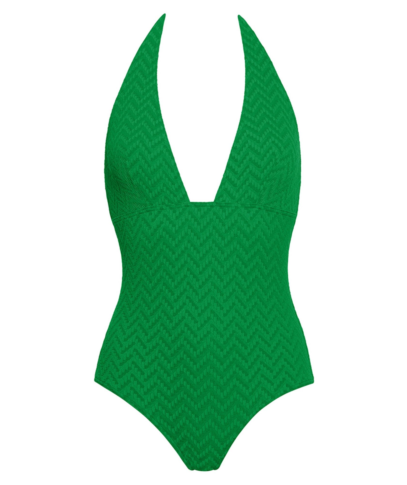 Maillot une pièce triangle Gabardine - Green