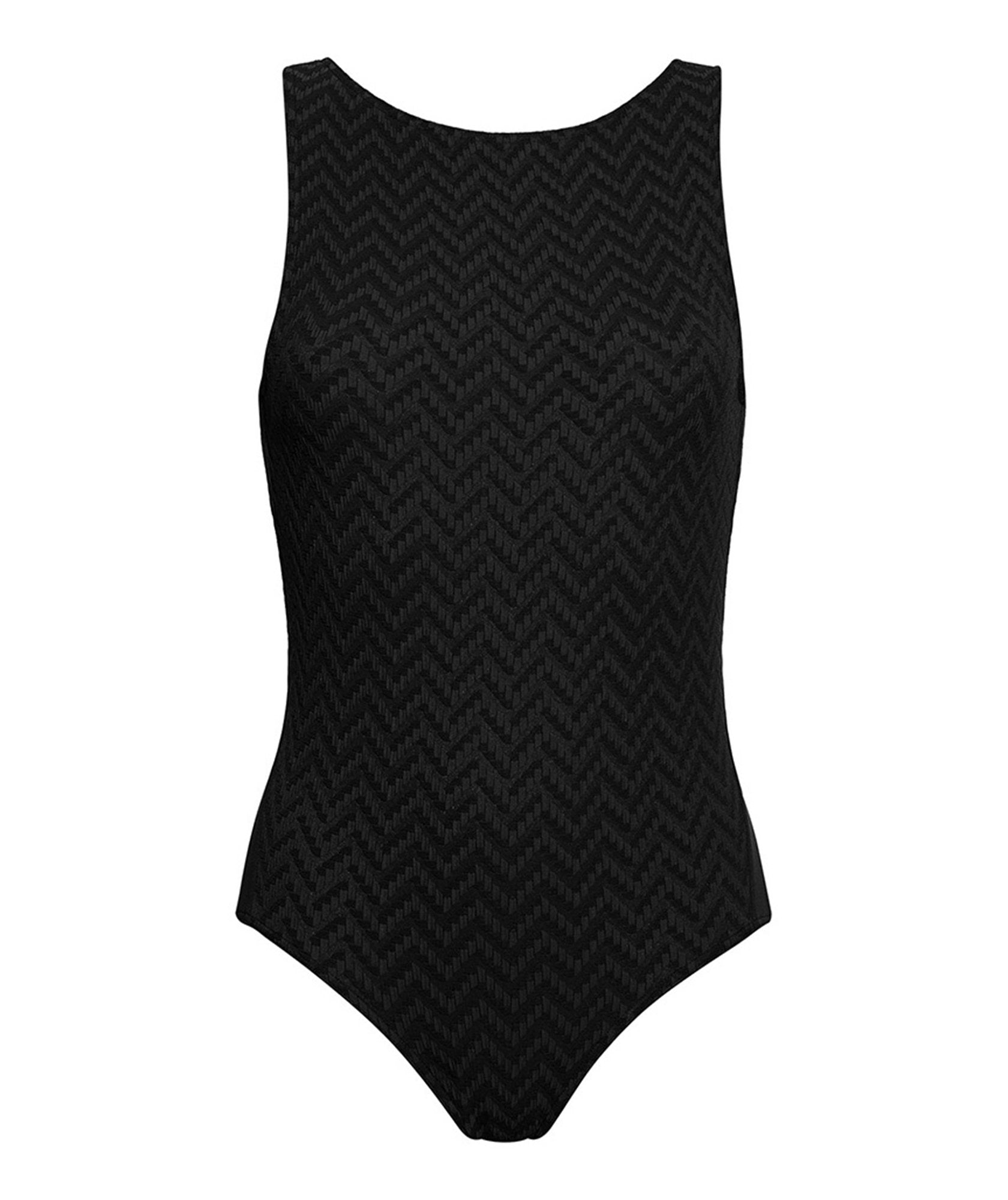 Maillot une pièce emboîtant Flanelle - Noir
