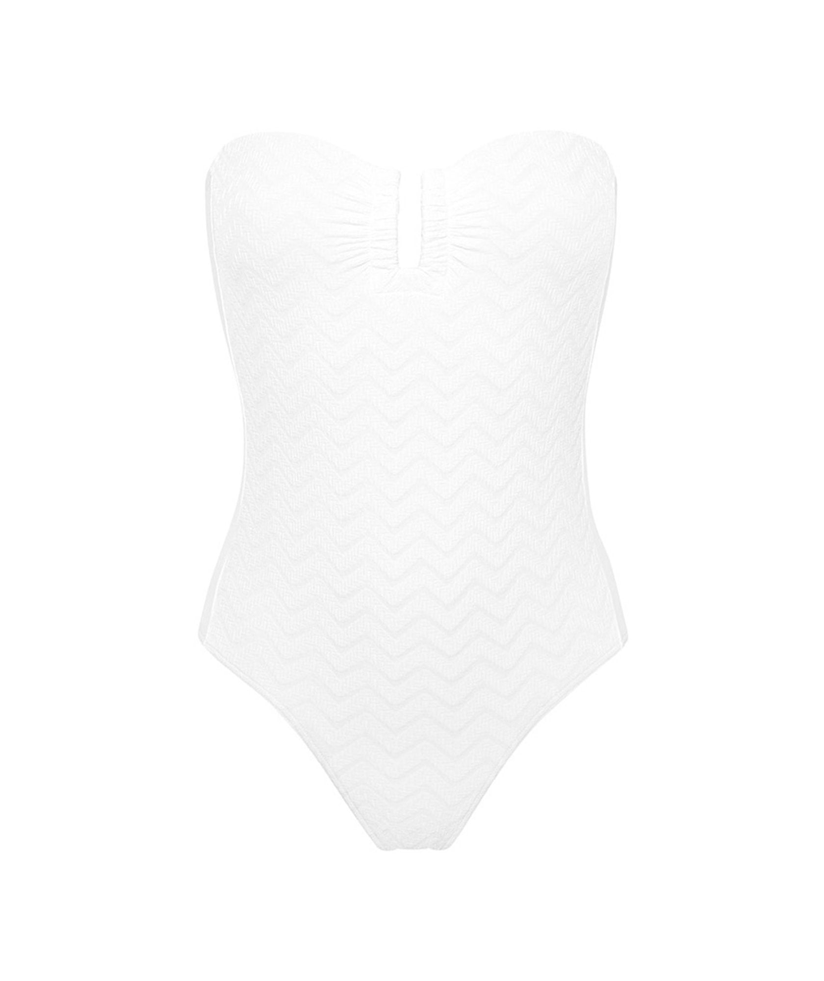 Maillot une pièce bustier Sur-Mesure - Blanc