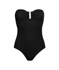 Maillot une pièce bustier Sur-Mesure - Noir