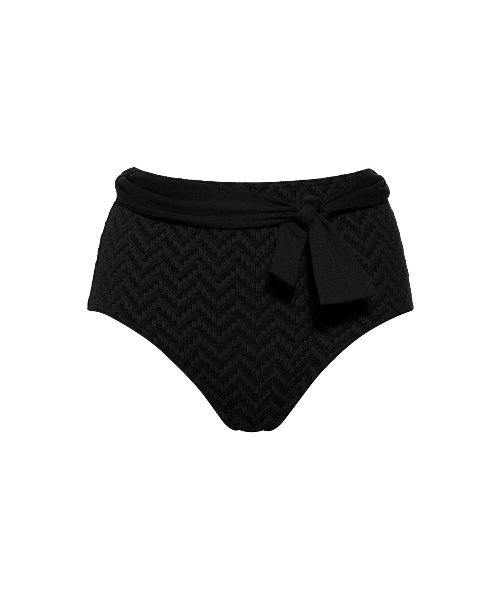 Bas de maillot taille haute Pochette - Noir