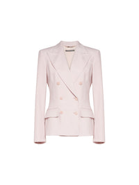 Blazer A.Ferretti double boutonnage en laine - Rose