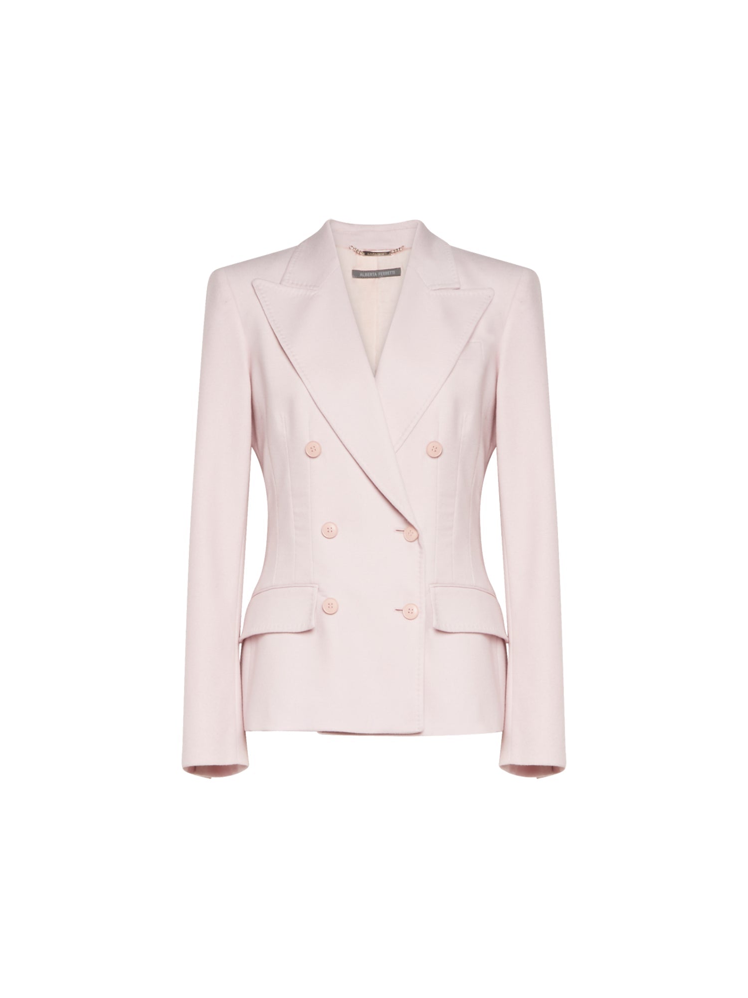 Blazer A.Ferretti double boutonnage en laine - Rose