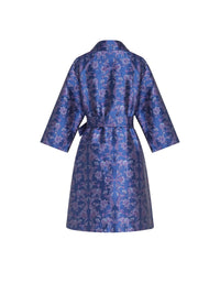 Manteau A.Ferretti imprimé noué à la taille - Bleu