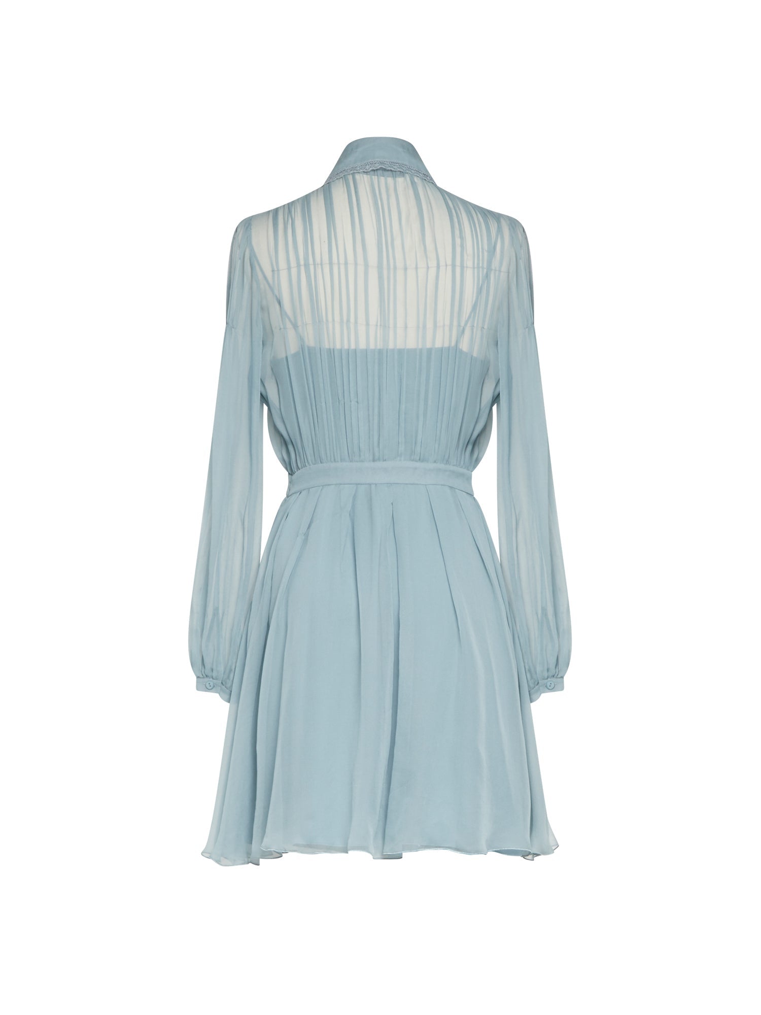 Robe courte A.Ferretti plastron brodé - Bleu