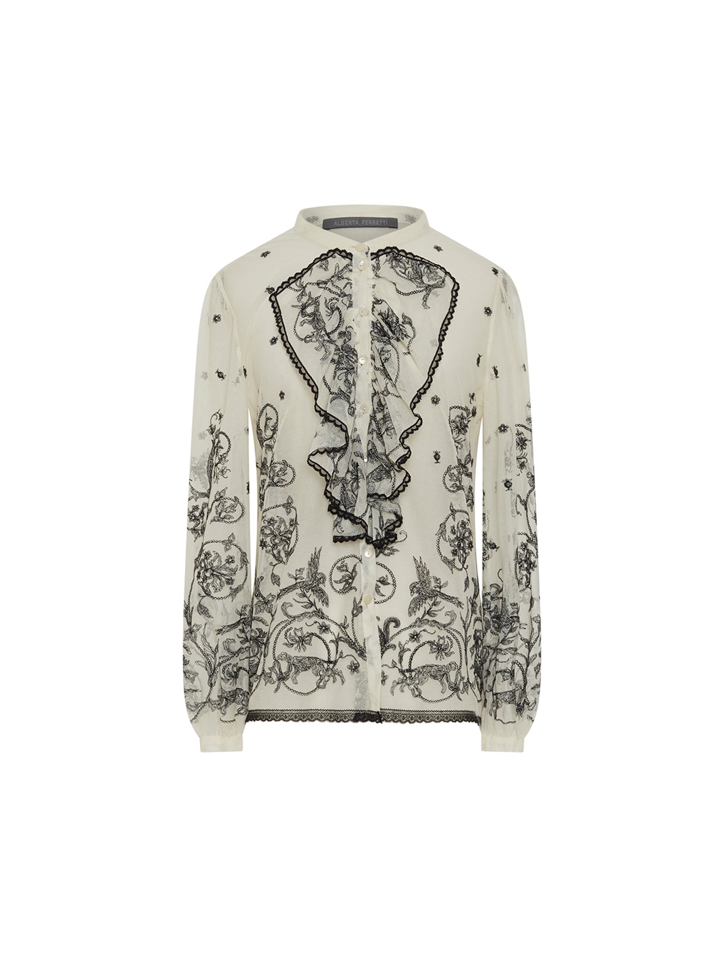 Chemise A.Ferretti col lavallière - Blanc