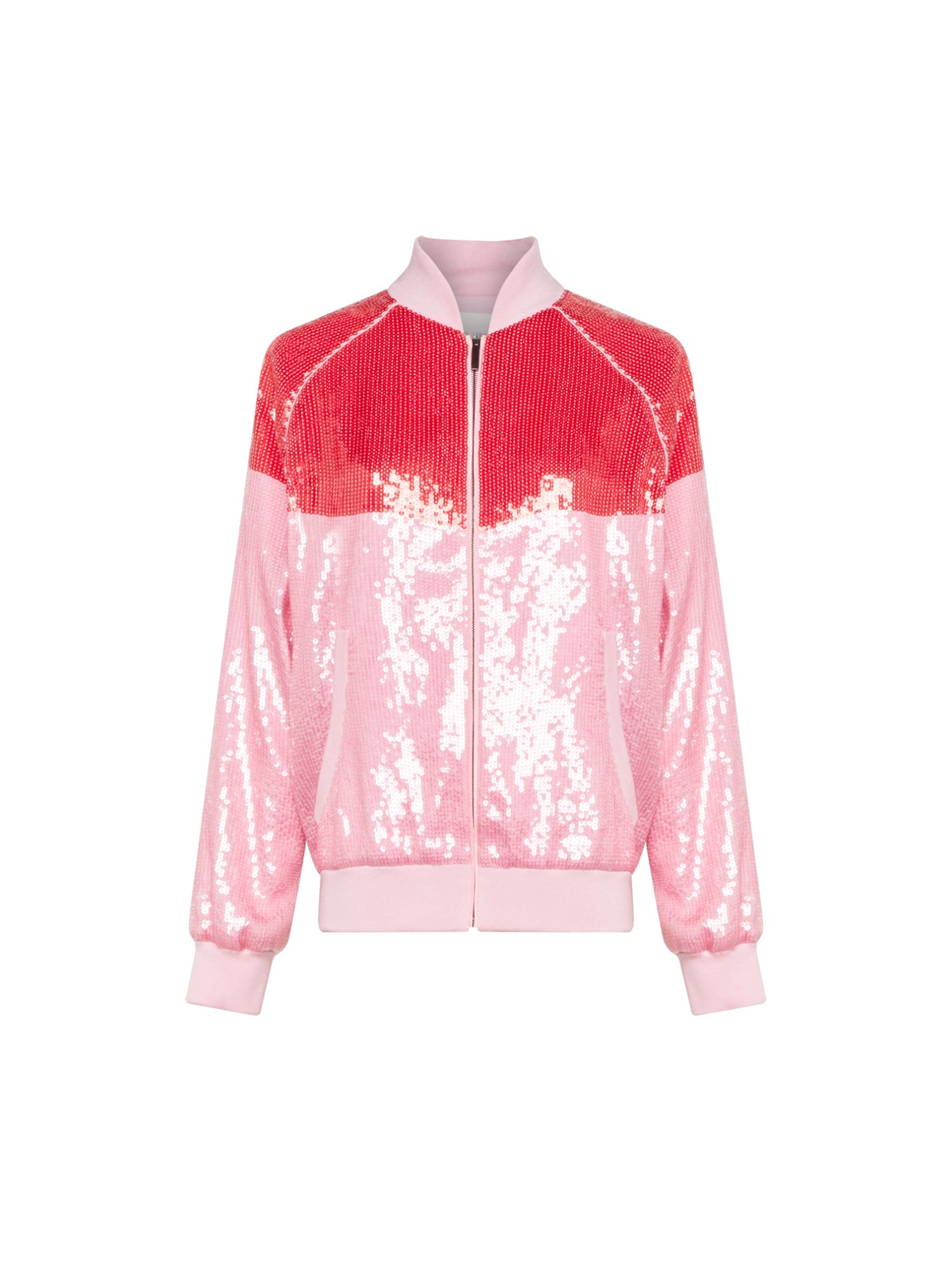 Bomber A.Ferretti en sequins - Rose