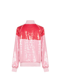 Bomber A.Ferretti en sequins - Rose