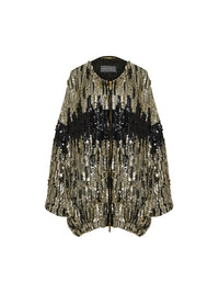 Cape A.Ferretti zippé à sequins - Noir