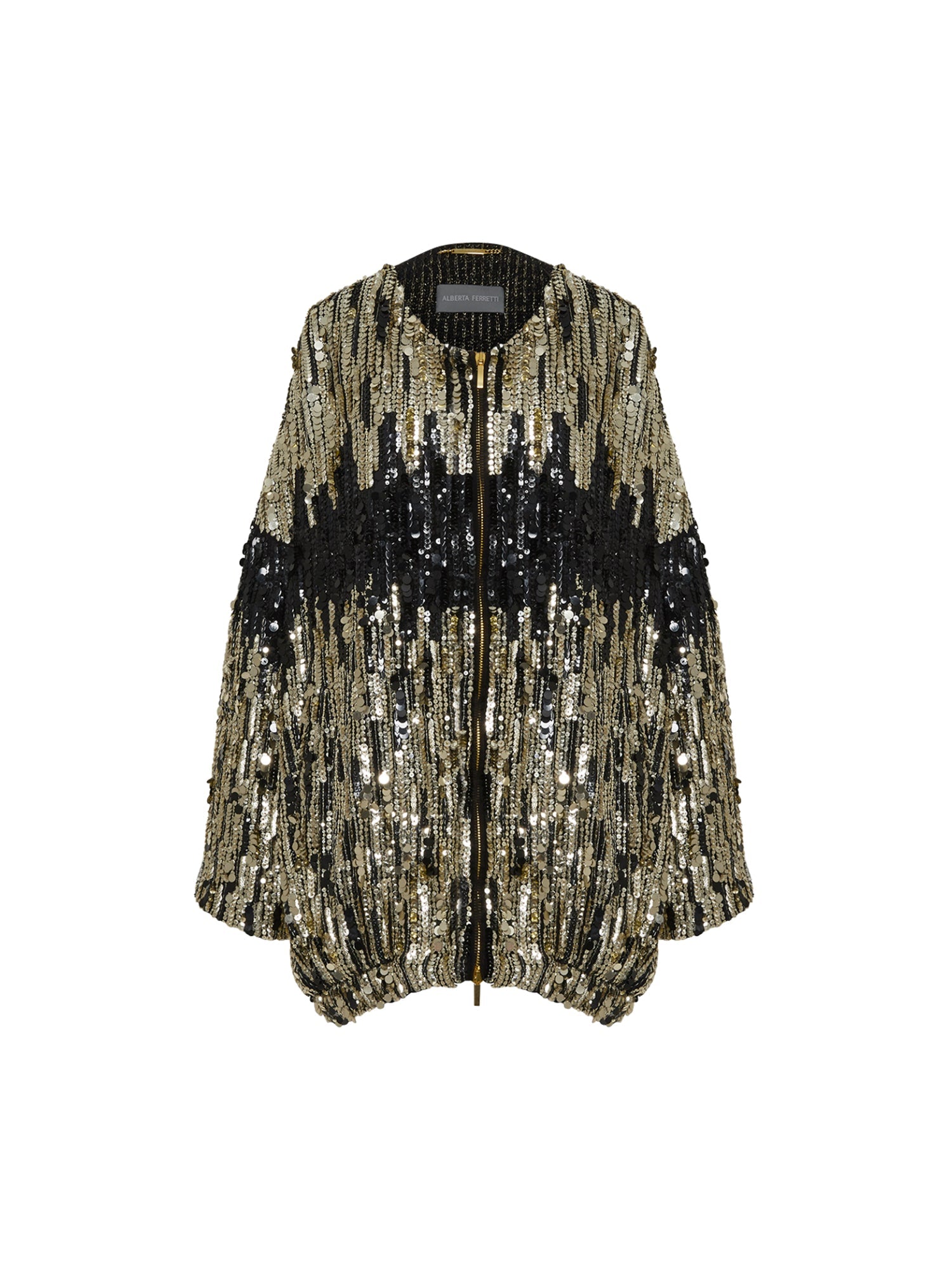 Cape A.Ferretti zippé à sequins - Noir