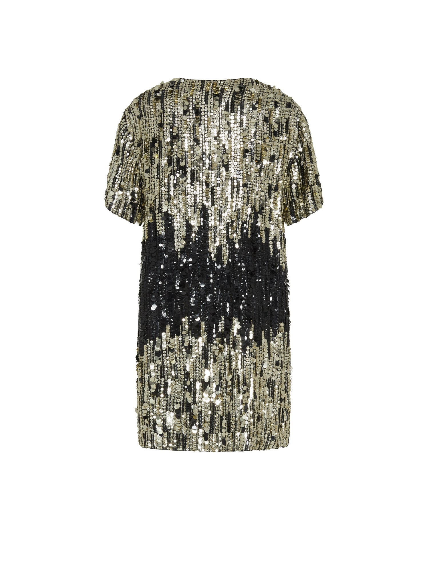 Robe droite A.Ferretti en sequins - Or