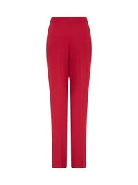 Pantalon tailleur A.Ferretti en laine - Rouge