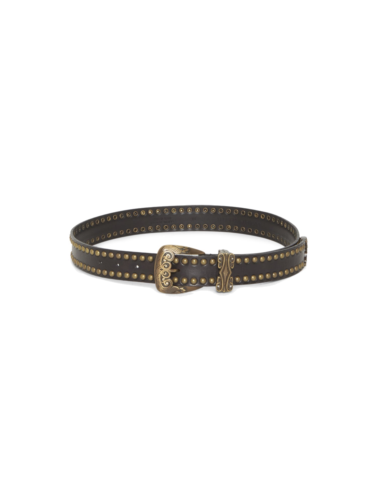 Ceinture A.Ferretti à clous en cuir - Marron