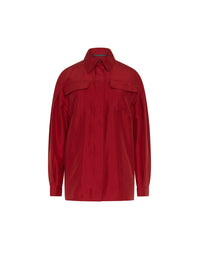 Chemise A.Ferretti en soie  - Rouge