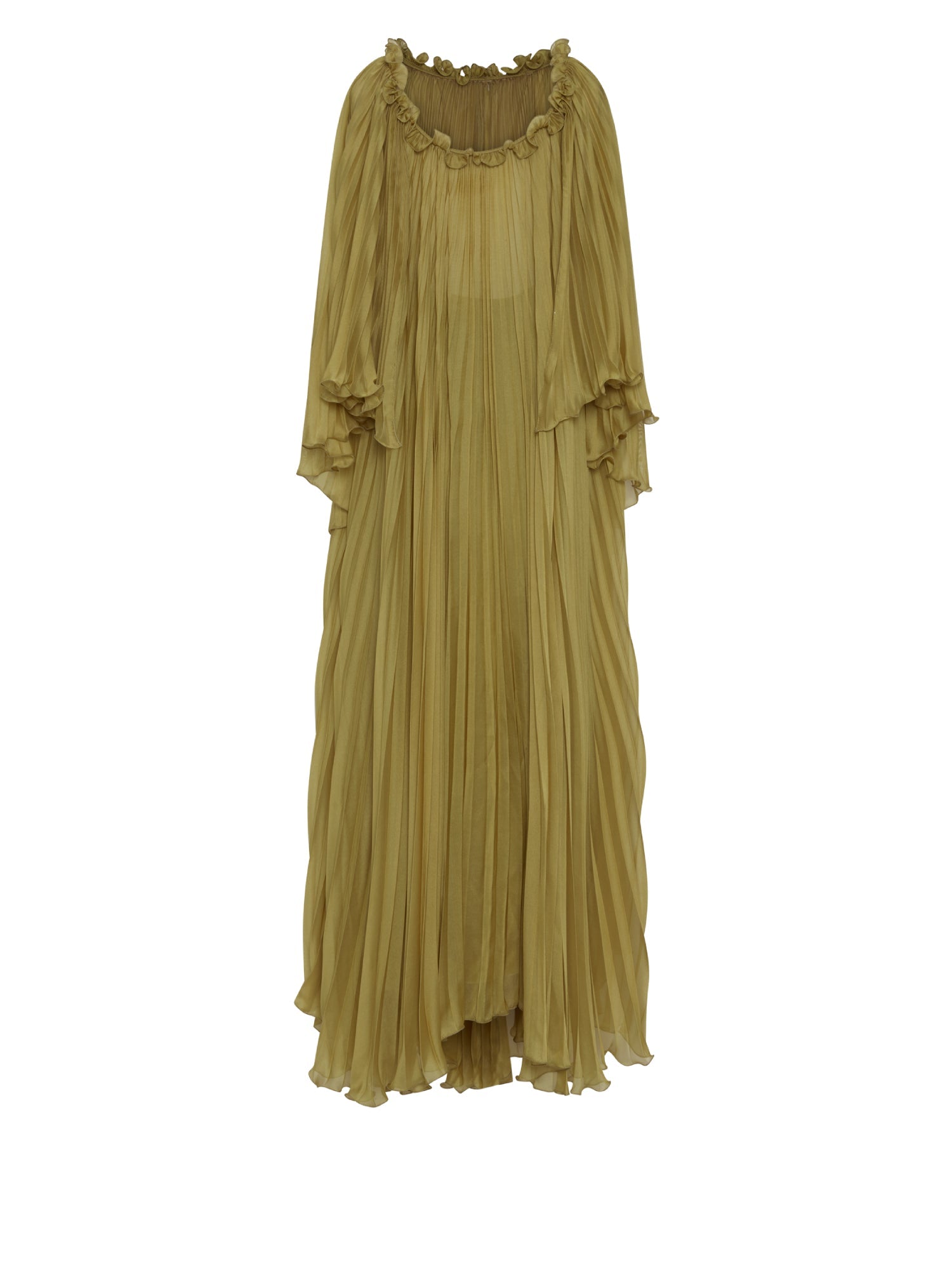 Robe longue A.Ferretti plissée - Vert