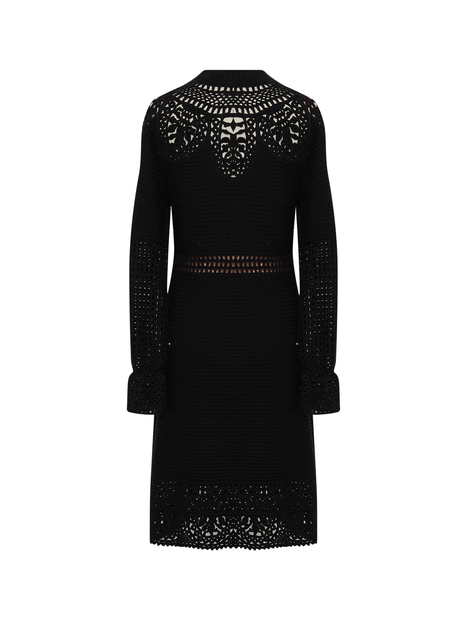 Robe courte A.Ferretti détails en macramé - Noir