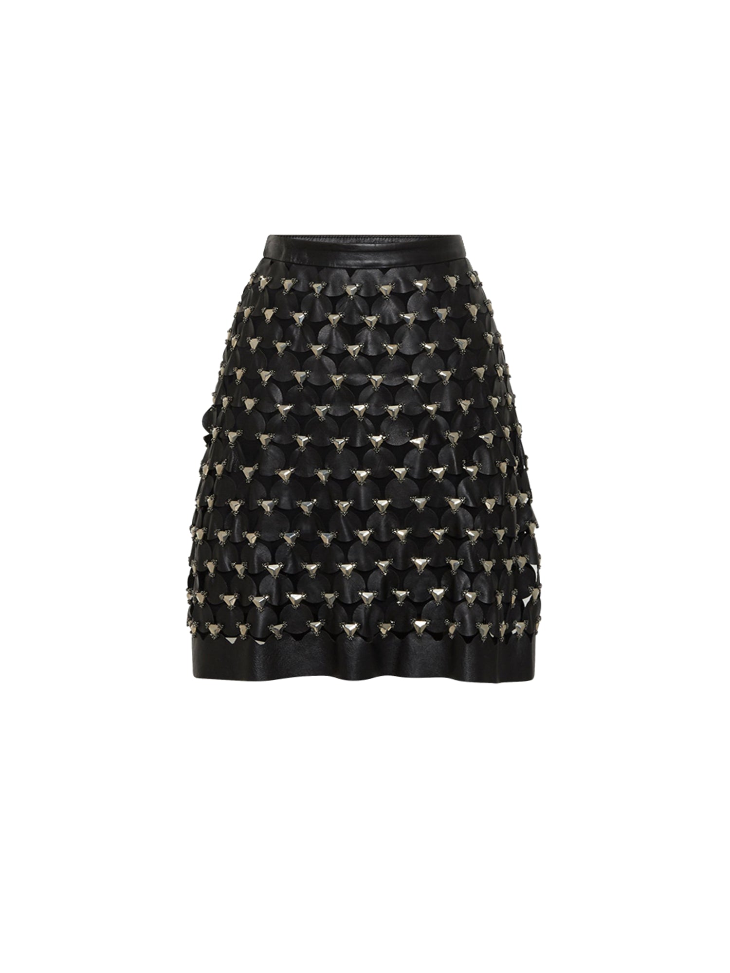 Jupe A.Ferretti en cuir - Noir