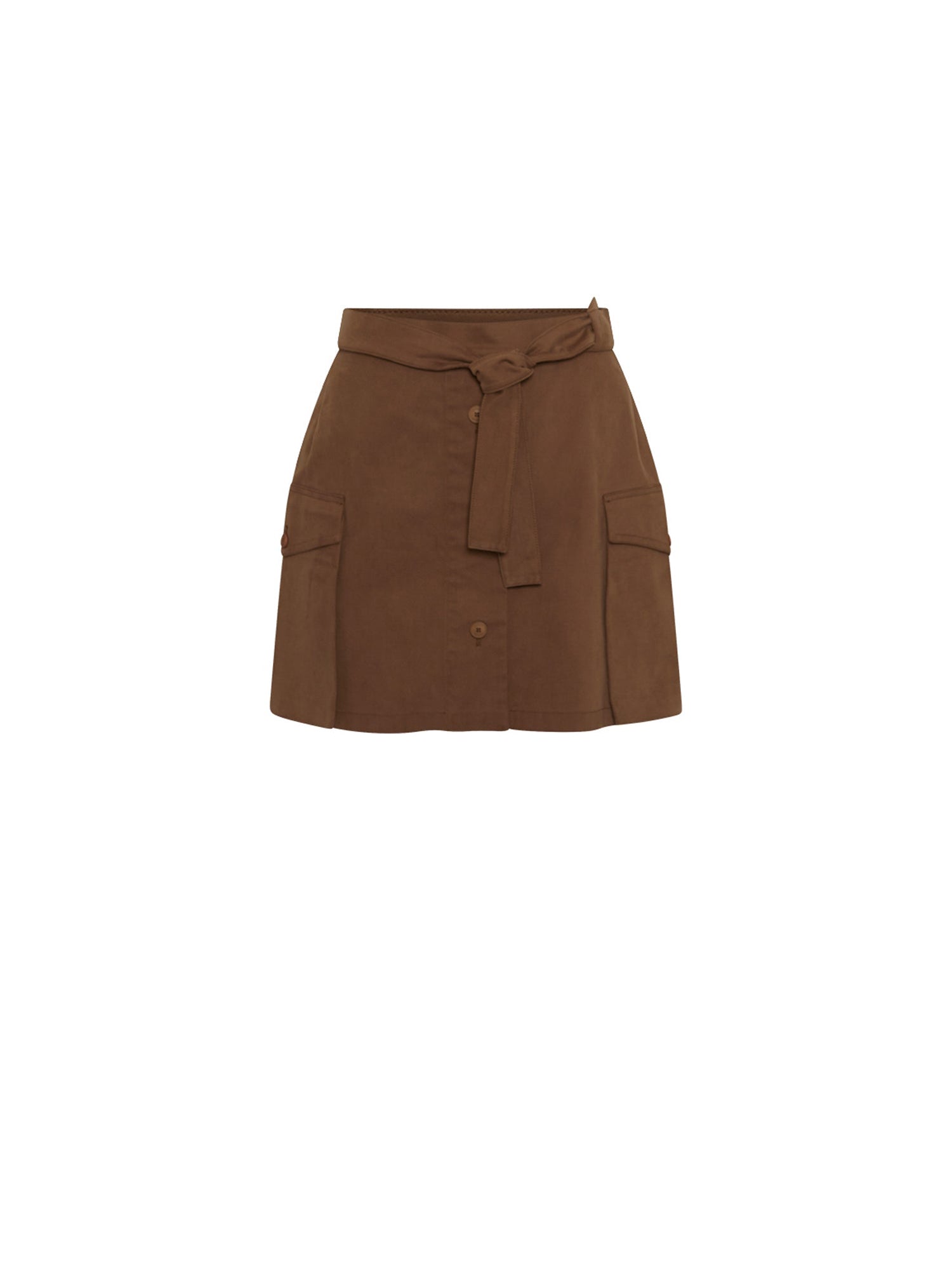 Jupe courte A.Ferretti style cargo - Marron