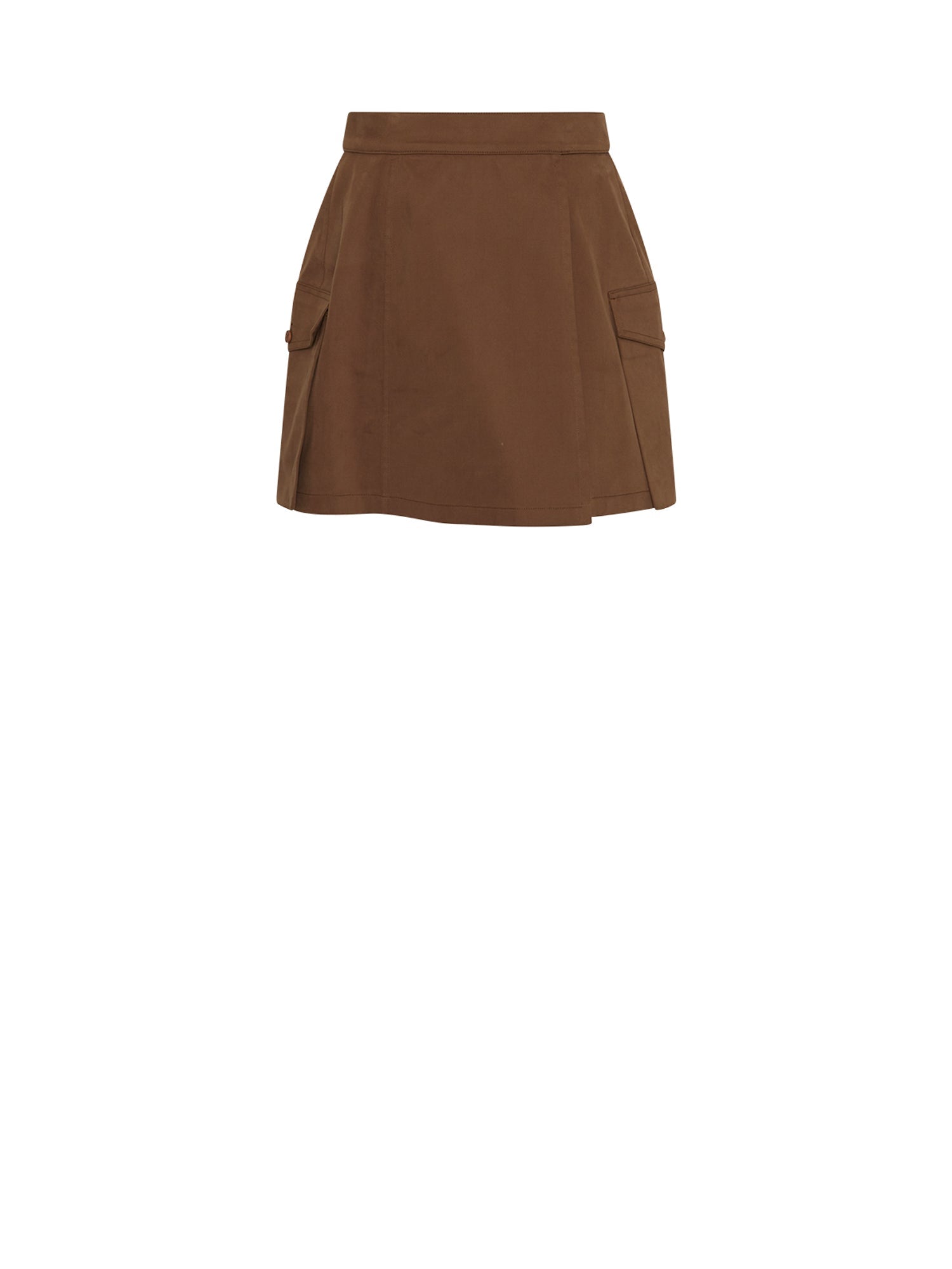 Jupe courte A.Ferretti style cargo - Marron