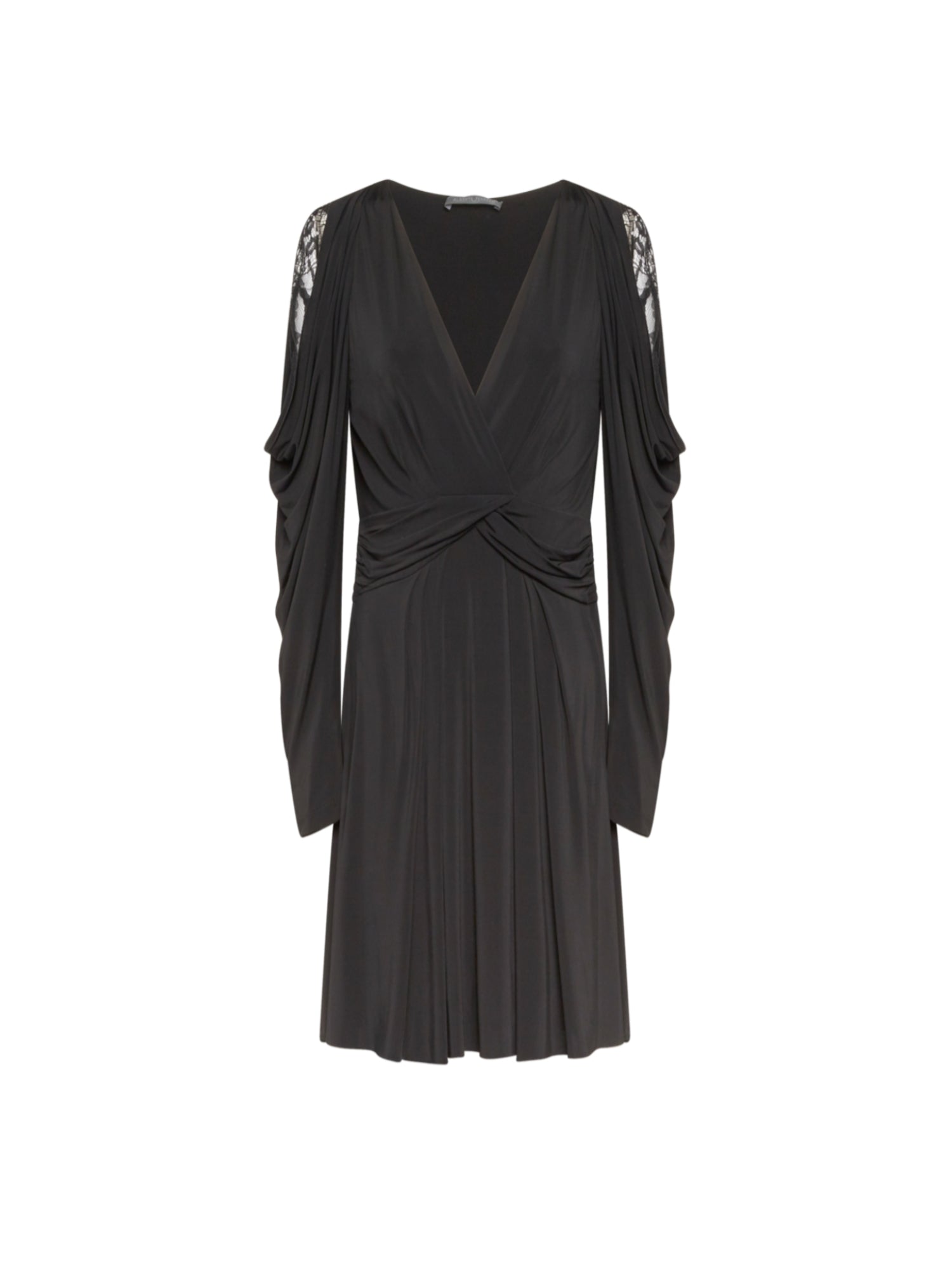 Robe courte A.Ferretti détail dentelle - Noir