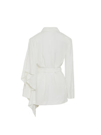 Blazer A.Ferretti ceinturé - Blanc