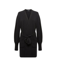 Cardigan A.Ferretti noué en laine - Noir