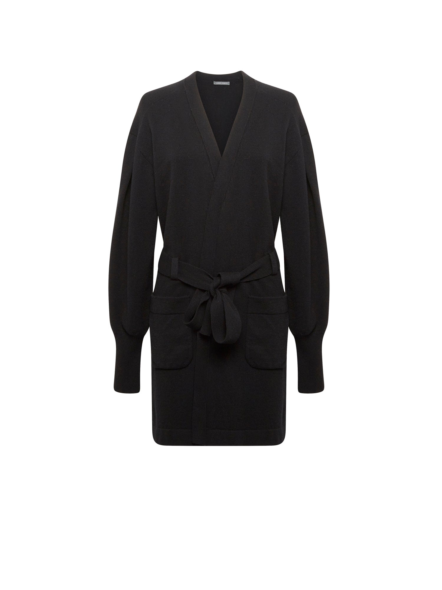 Cardigan A.Ferretti noué en laine - Noir