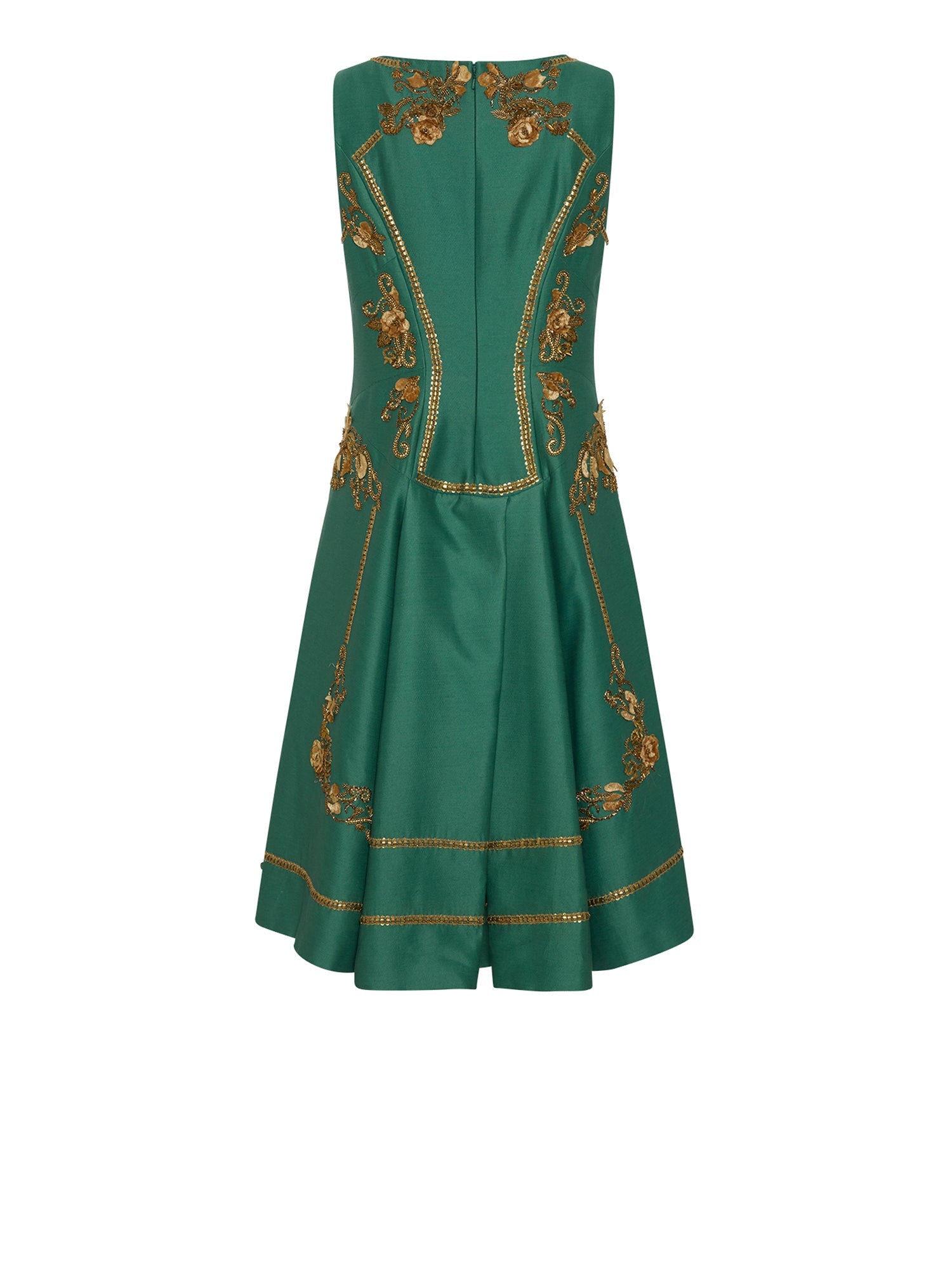 Robe courte A.Ferretti détails brodés - Vert