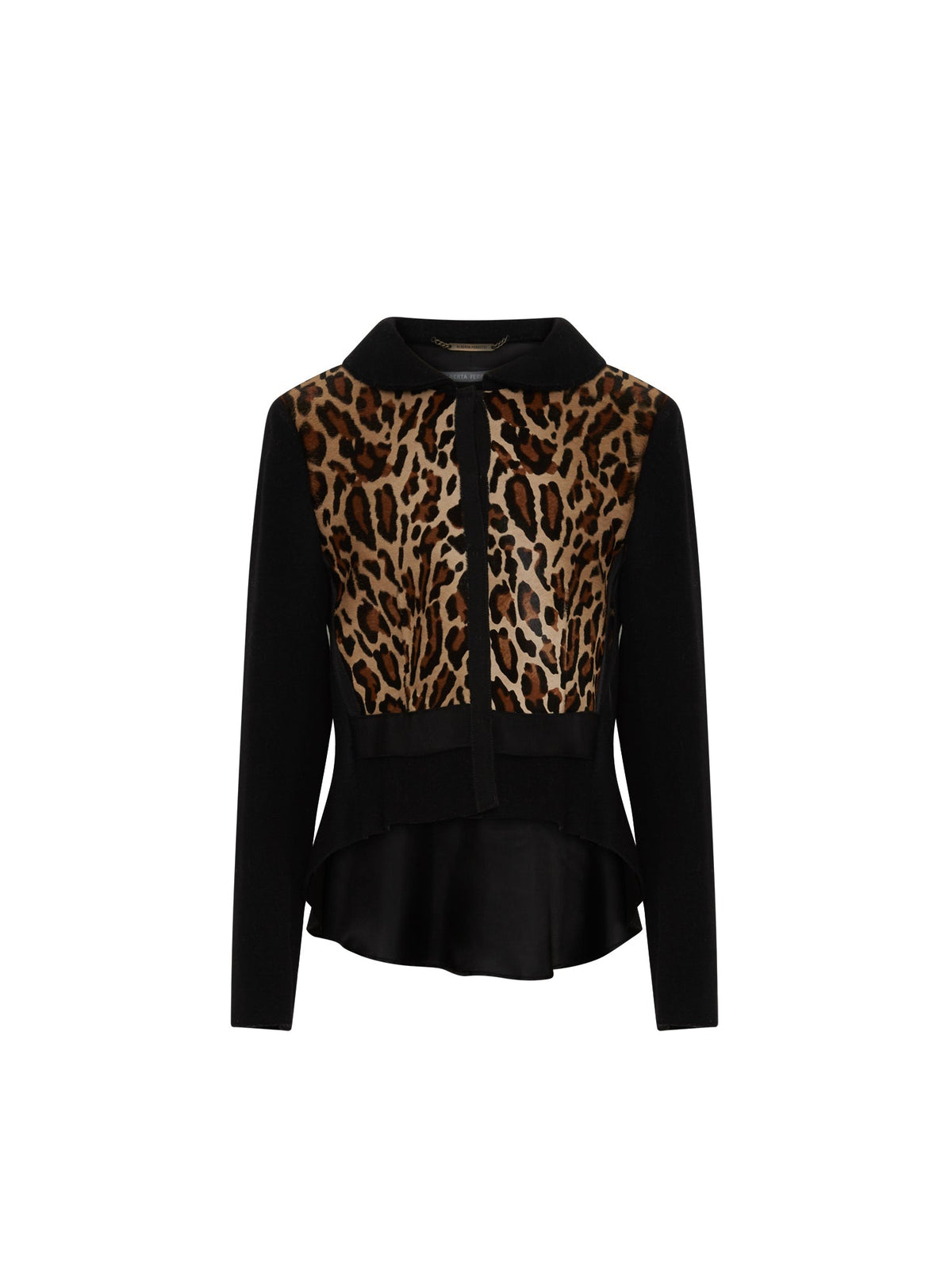 Veste A.Ferretti féline en laine - Noir