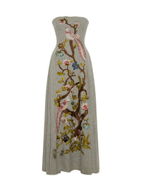 Robe bustier A.Ferretti imprimé en laine - Gris