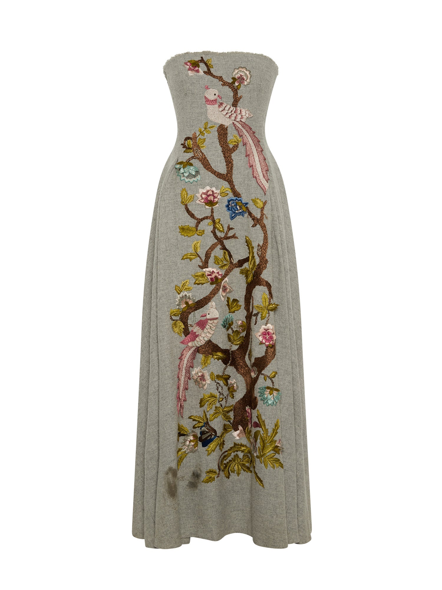 Robe bustier A.Ferretti imprimé en laine - Gris