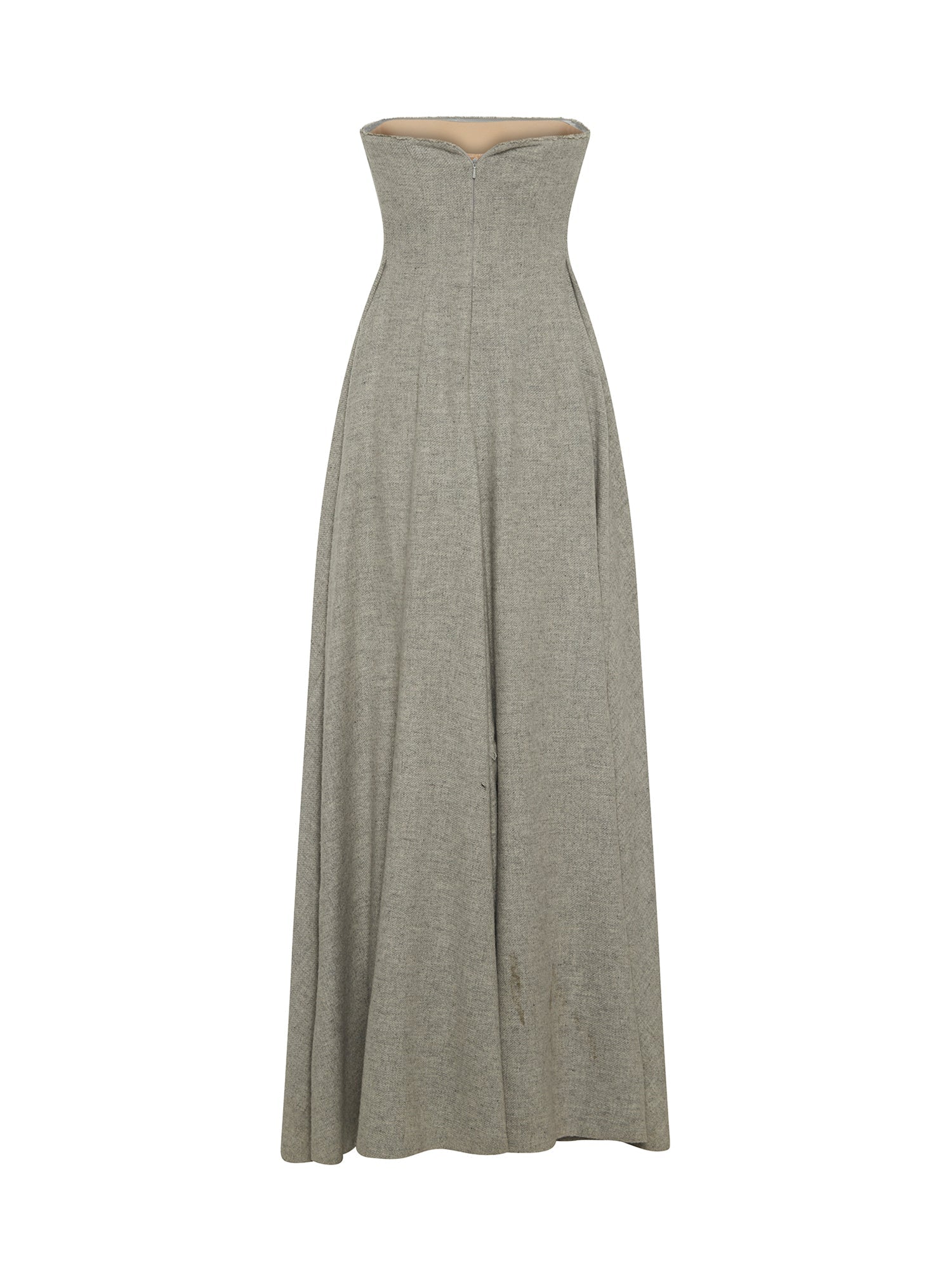 Robe bustier A.Ferretti imprimé en laine - Gris