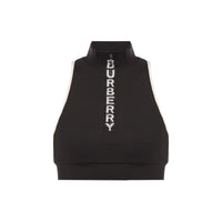Haut court en jersey stretch avec logo - Noir