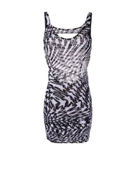 Robe maille imprimé étoiles - Noir & Ivory