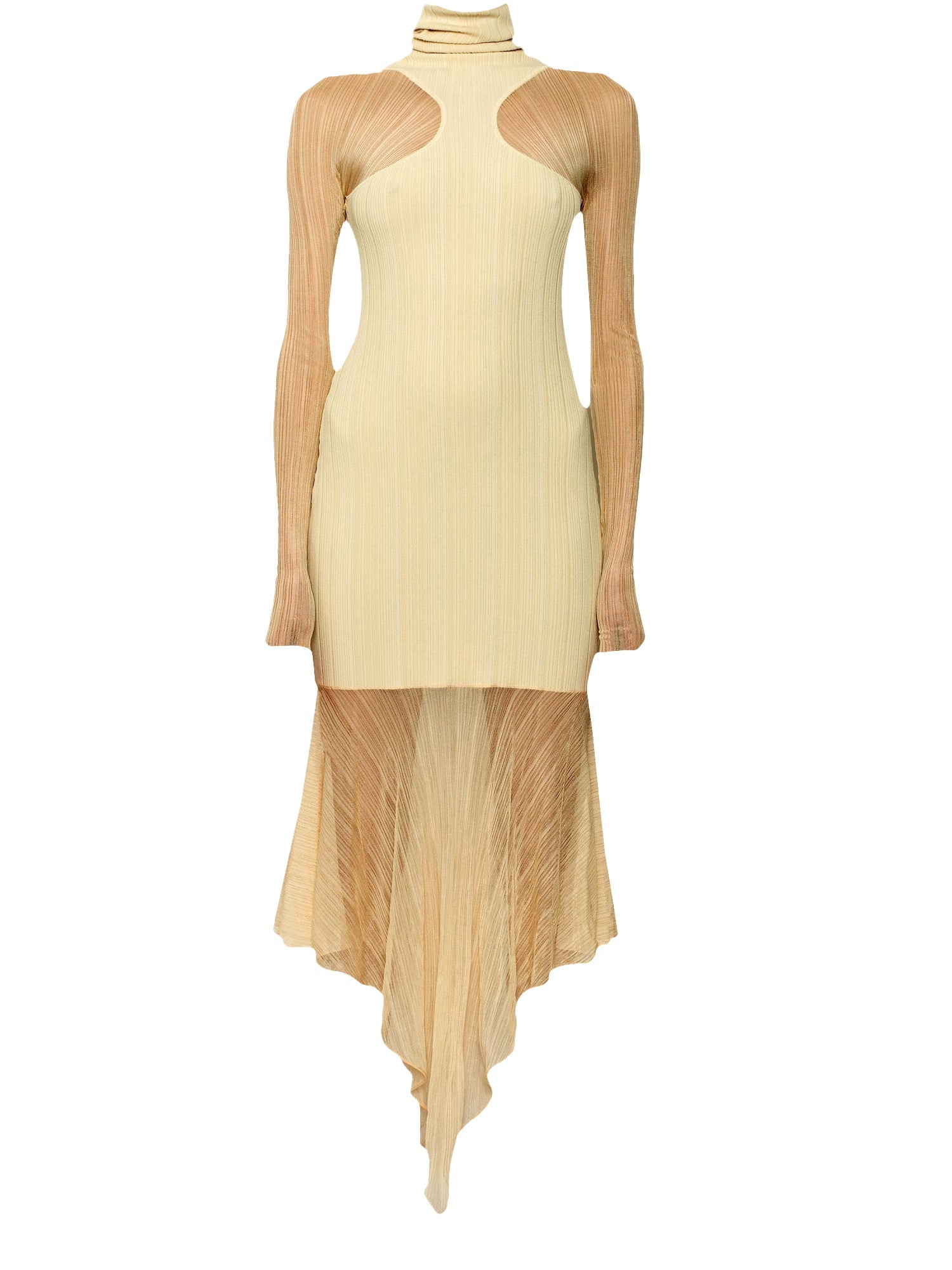Robe asymétrique en maille plissée - Butter