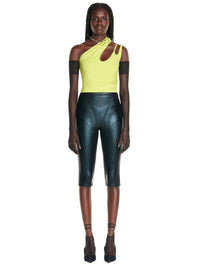 Body en jersey asymétrique - Lime