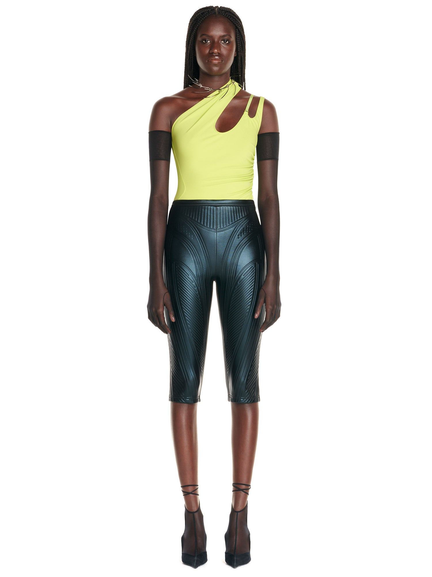 Body en jersey asymétrique - Lime