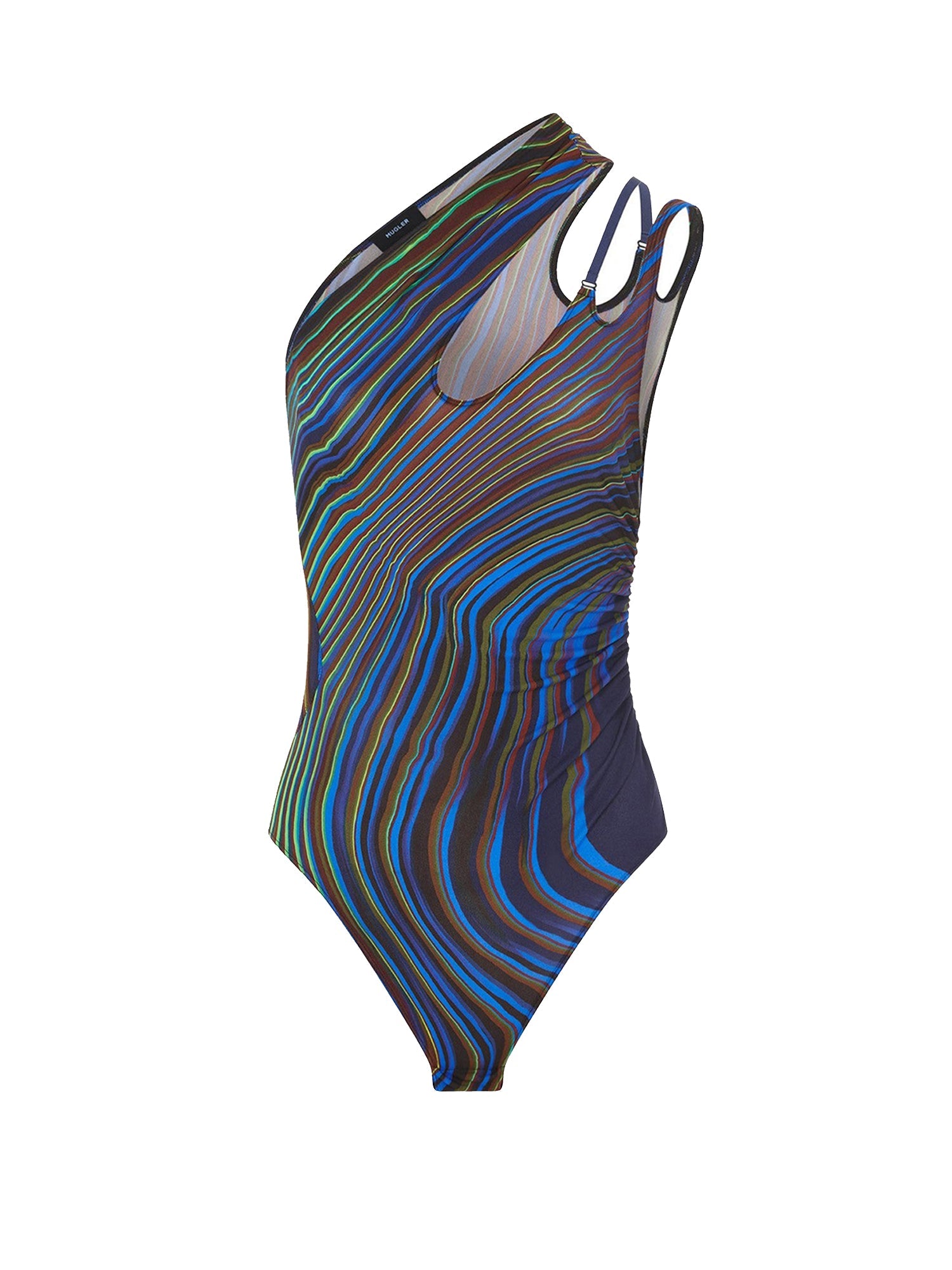 Body en jersey asymétrique - Blue & Lime