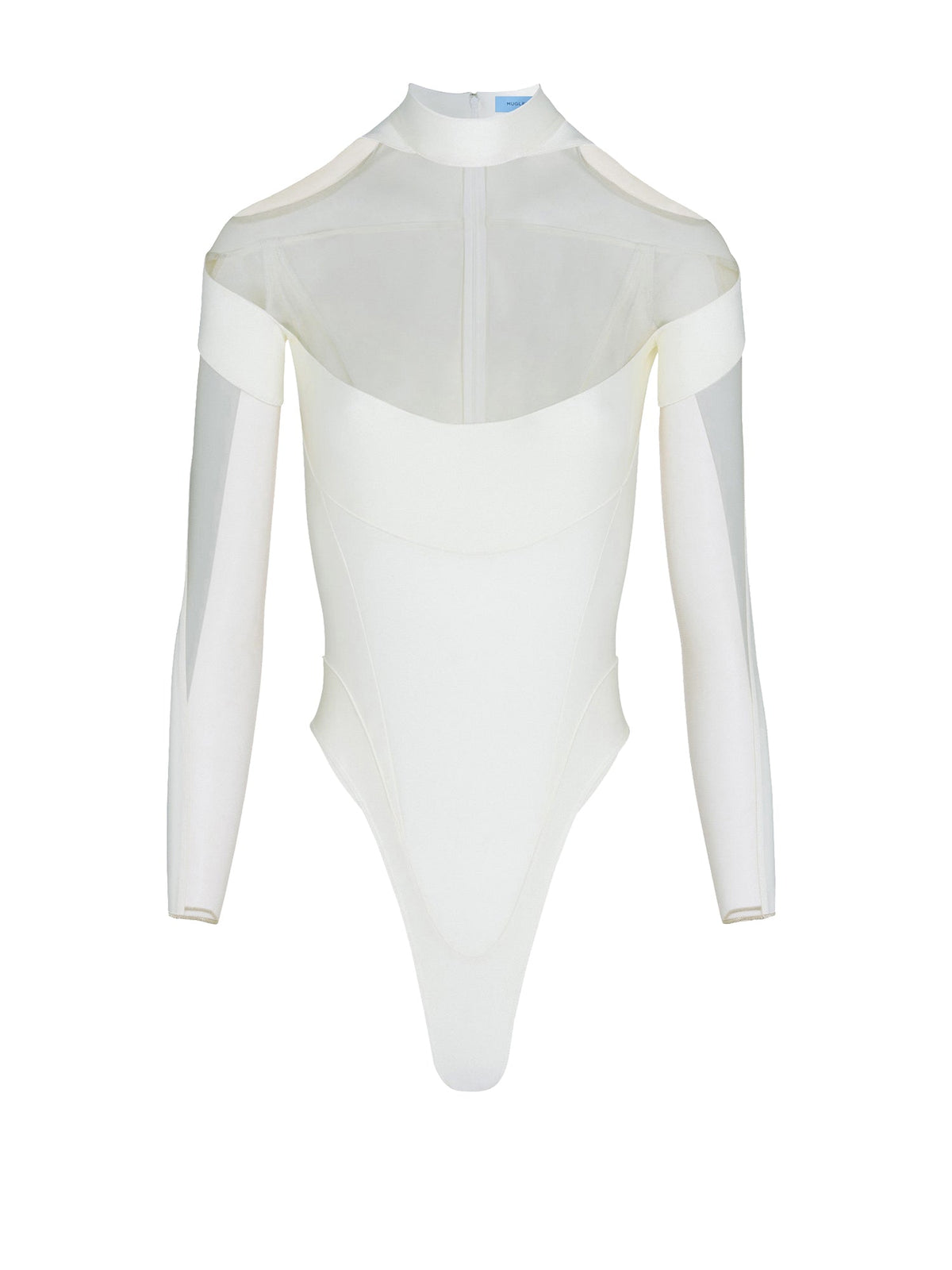 Body en jersey effet d'illusion - Blanc Nude