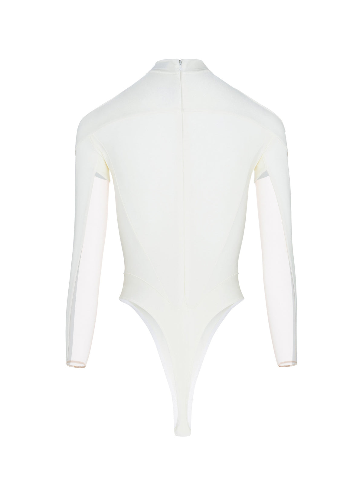 Body en jersey effet d'illusion - Blanc Nude