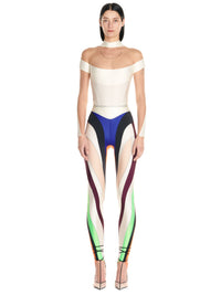 Body en jersey effet d'illusion - Blanc Nude