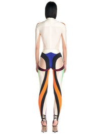 Body en jersey effet d'illusion - Blanc Nude
