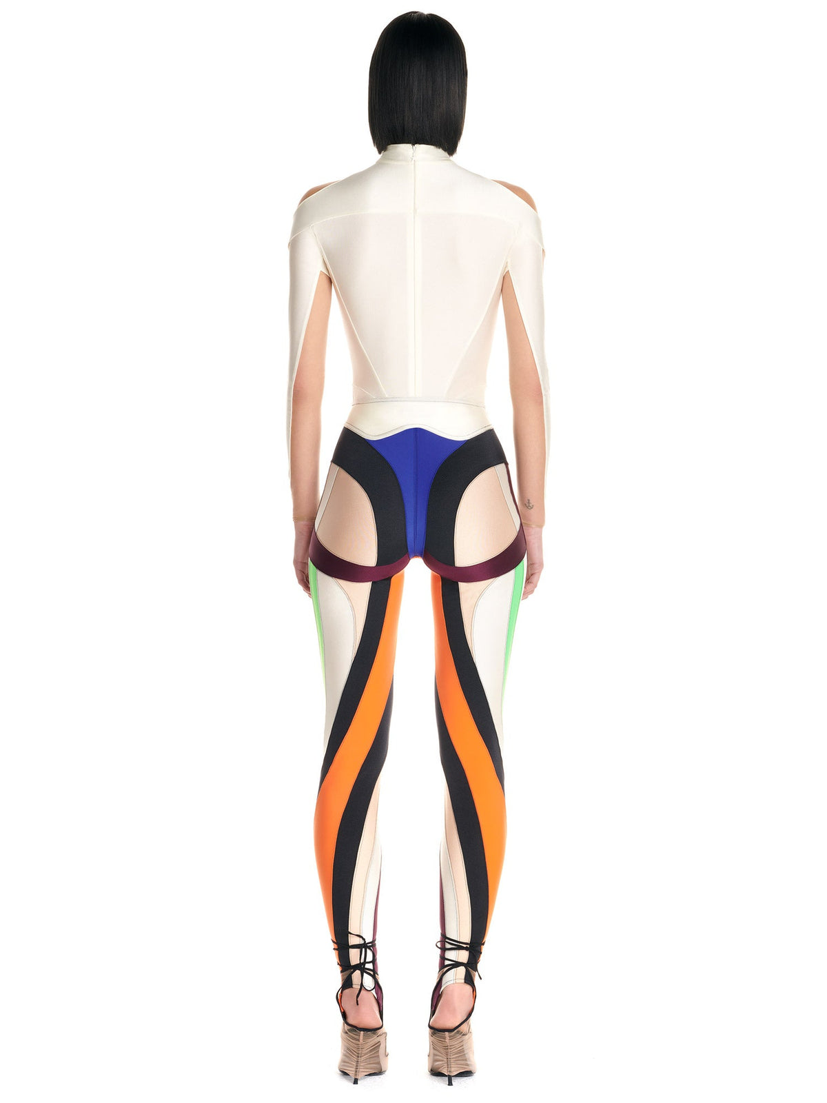 Body en jersey effet d'illusion - Blanc Nude