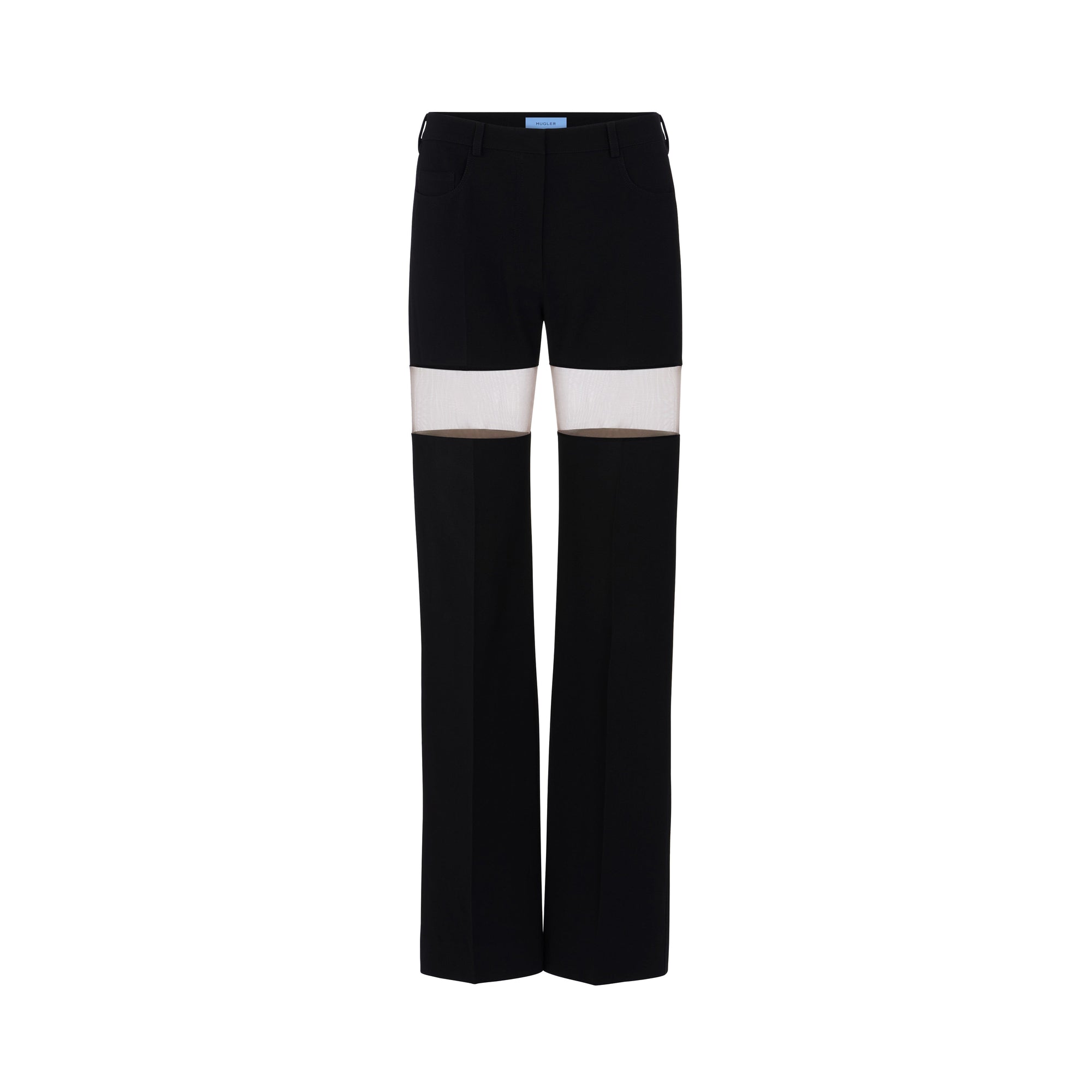 Pantalon illusion en laine - Black Nude