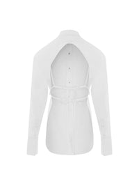 Chemise structurée en popeline - Blanc