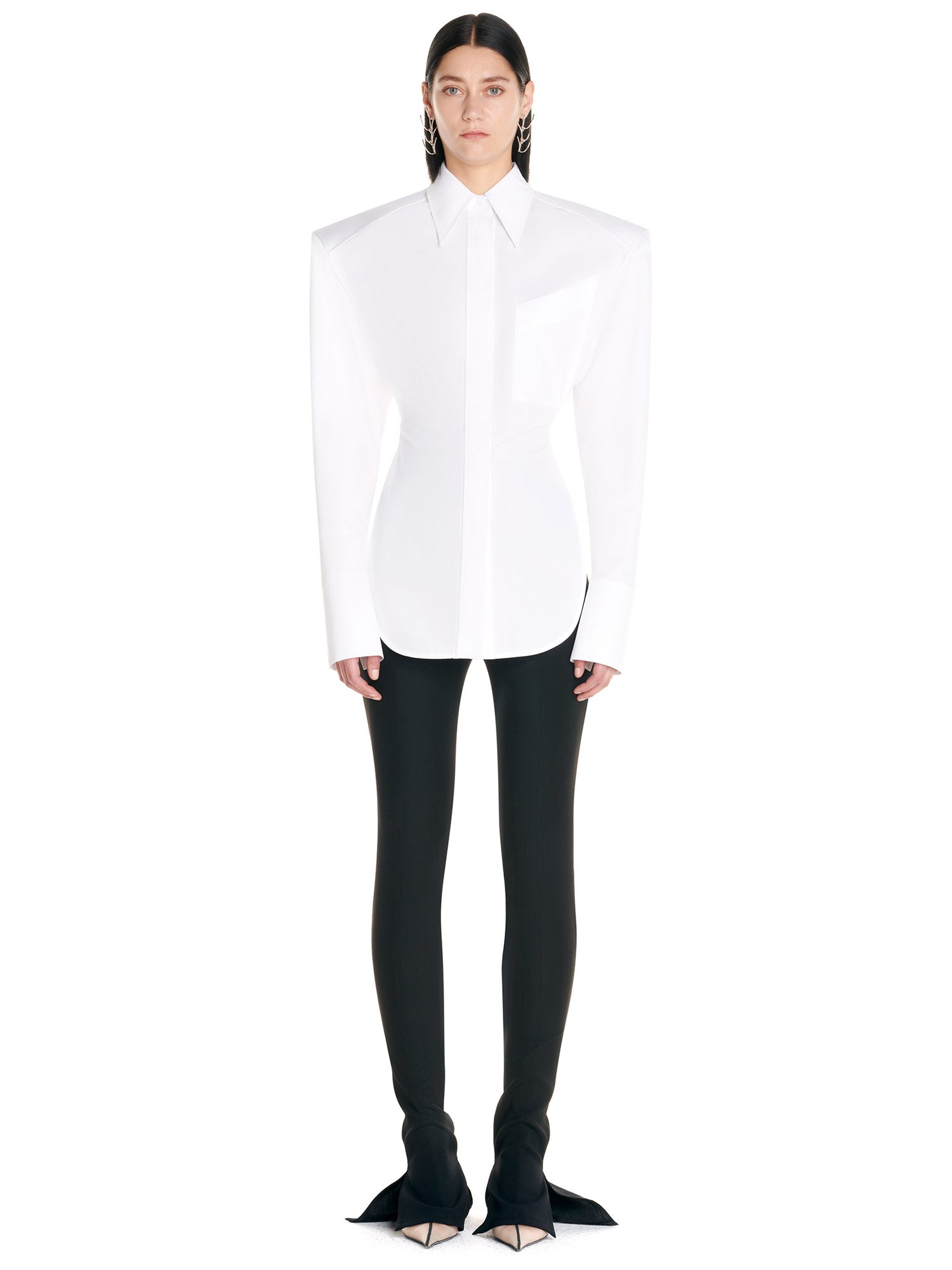 Chemise structurée en popeline - Blanc