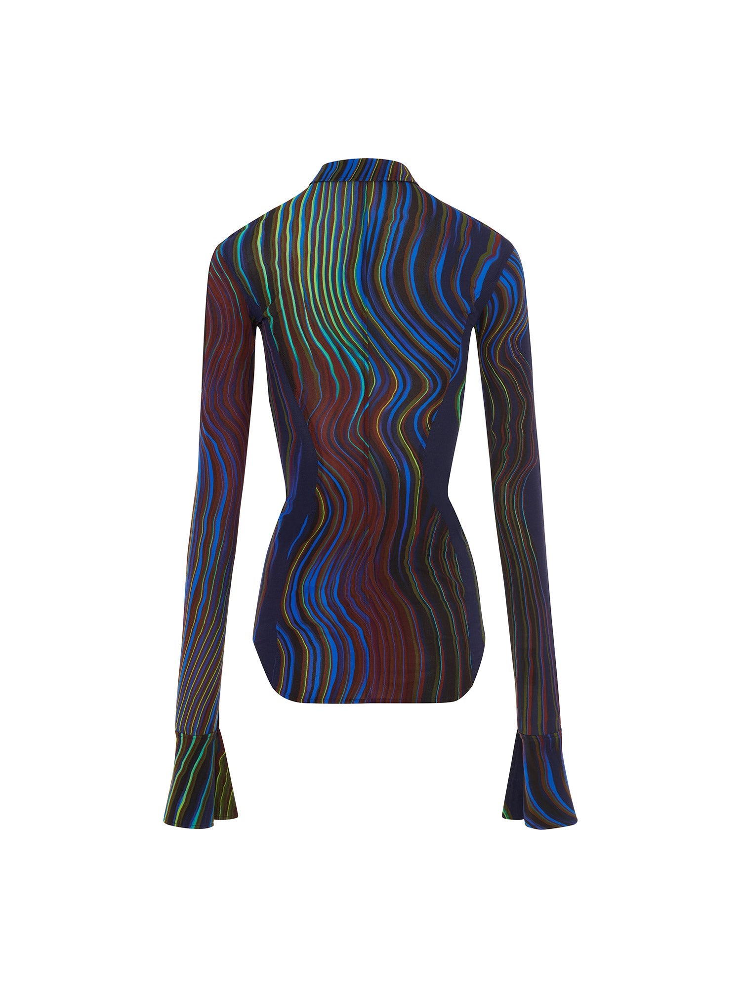 T-shirt en jersey moulant - Blue & Lime