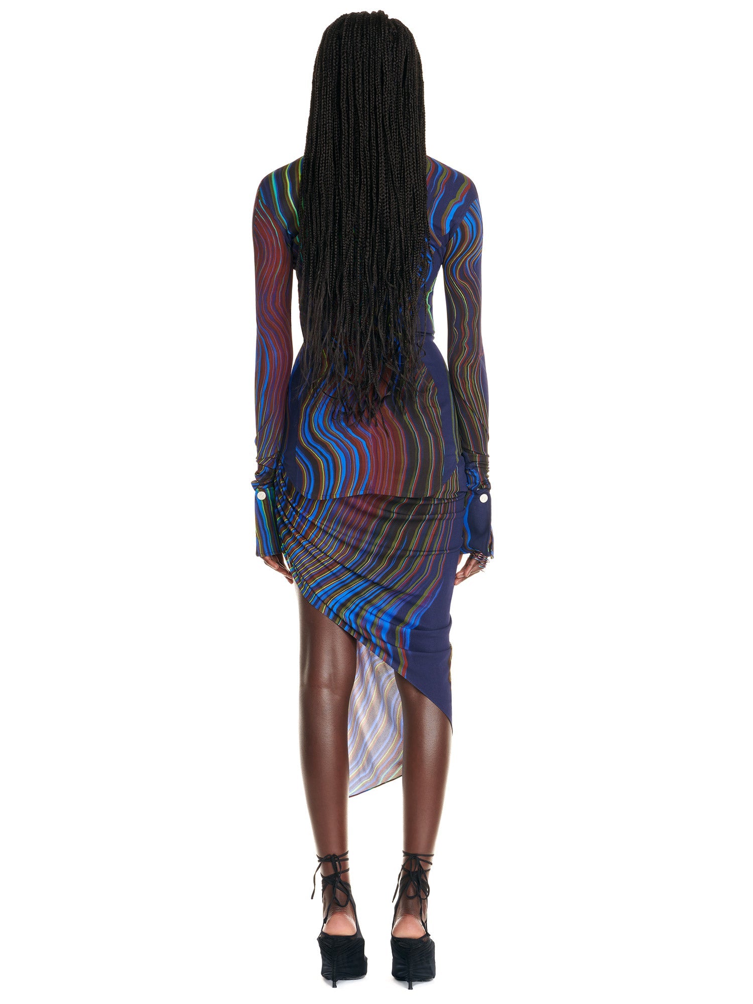 T-shirt en jersey moulant - Blue & Lime